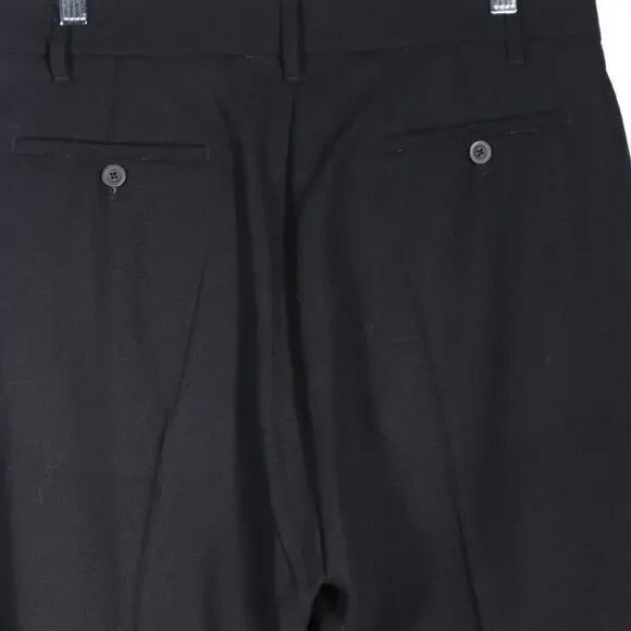 Rick Owens Women's Size 6 Black Cropped Trousers Pants Dress High Rise 100% Wool - Picture 8 of 15